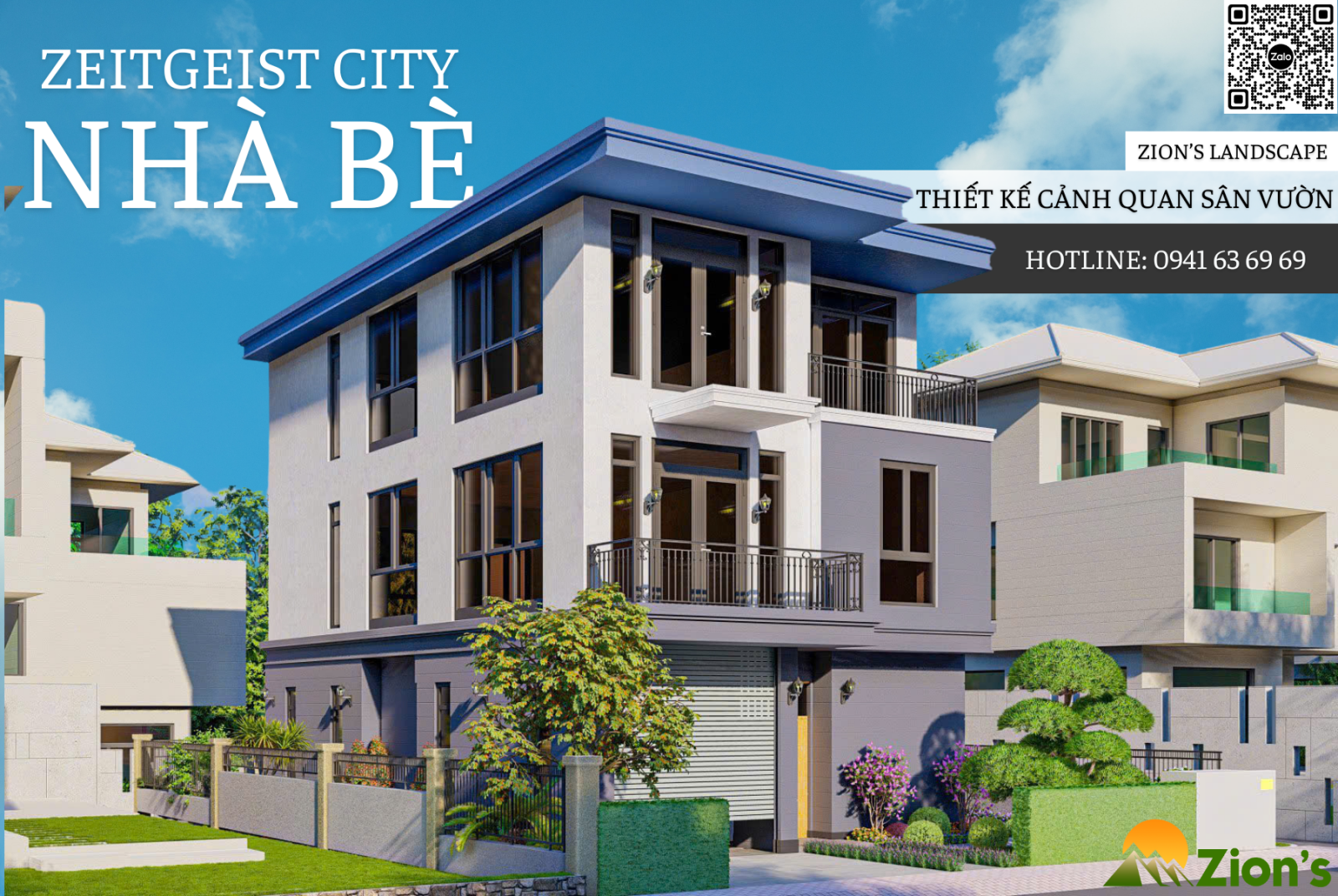 Thiết kế sân vườn khu đô thị zeitgeist city, nhà bè